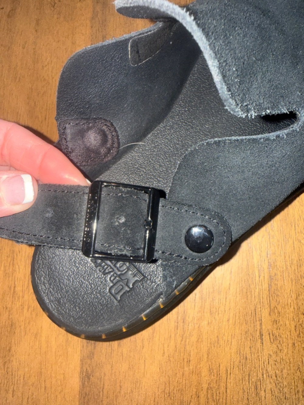 Dr.Martens Suede Backstrap Clog Shoes - Picture 5 of 14
